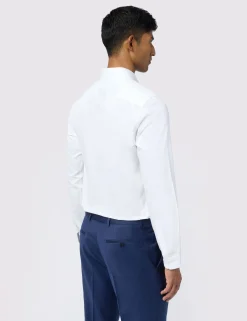 Licensee Baird Group Shirts|Arbeitskleidung<Satin-Stretch-Baumwollhemd, schmal geschnitten