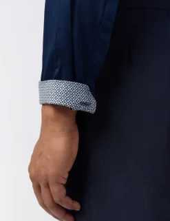 Licensee Baird Group Breezy Blues Bearbeiten|Shirts<Satin-Stretch-Baumwollhemd, schmal geschnitten