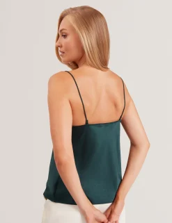 New Lobster Limited Oberteile & Blusen|Der Weihnachtsladen<Satin-Top mit Wasserfallausschnitt und Trägern
