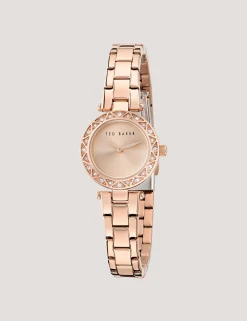 Damen Licensee Timex Festliche Kleidung|Uhren<Schmuckbesetzte Armbanduhr aus Roségold