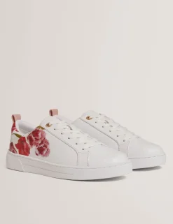New Lobster Limited Trainer<Schnürschuhe aus Leder mit floralem Muster
