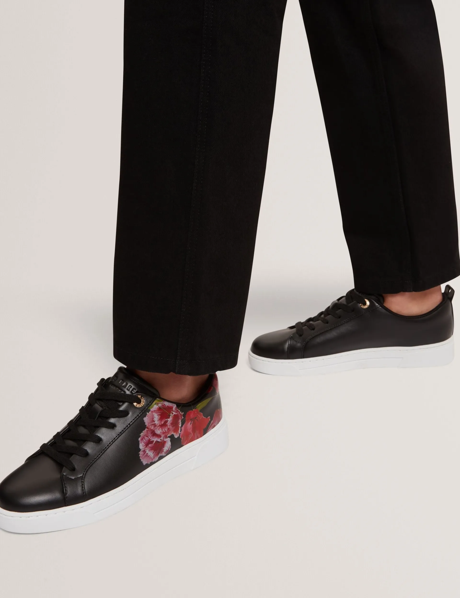 New Lobster Limited Trainer<Schnürschuhe aus Leder mit floralem Muster