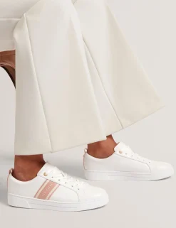 Damen New Lobster Limited Trainer|Luxusgeschenke Für Damen<Schnürschuhe aus Leder mit Webstreifen