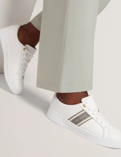Damen New Lobster Limited Trainer|Luxusgeschenke Für Damen<Schnürschuhe aus Leder mit Webstreifen