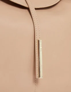 New Lobster Limited Schultertaschen|Luftiger Blues Bearbeiten<Schultertasche aus Leder mit Bar-Detail