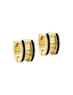 Damen Licensee Simon Harrison Luxusgeschenke Für Damen|Sämtliches Zubehör<e Huggie-Creolen mit Emaille-Einlage