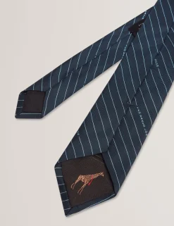 New Lobster Limited Breezy Blues Bearbeiten|Arbeitskleidung<Seidenkrawatte mit Logo-Nadelstreifen