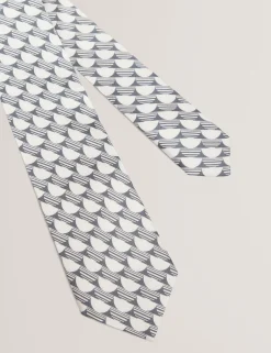 New Lobster Limited Krawatten & Fliegen|Festliche Kleidung<Seidenkrawatte mit Retro-Geometrie-Print