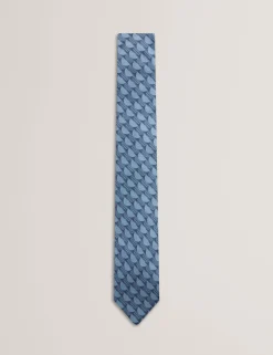 New Lobster Limited Breezy Blues Bearbeiten|Arbeitskleidung<Seidenkrawatte mit Retro-Geometrie-Print