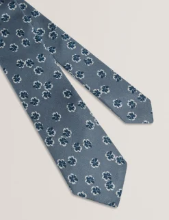 New Lobster Limited Breezy Blues Bearbeiten|Arbeitskleidung<Seidenkrawatte mit verstreutem Blumenmuster