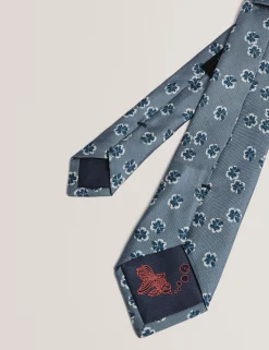 New Lobster Limited Breezy Blues Bearbeiten|Arbeitskleidung<Seidenkrawatte mit verstreutem Blumenmuster
