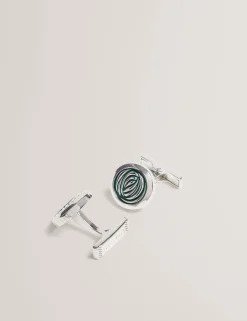 Herren New Lobster Limited Luxusgeschenke Für Herren|Sämtliches Zubehör<ne und grüne spiralförmige Manschettenknöpfe