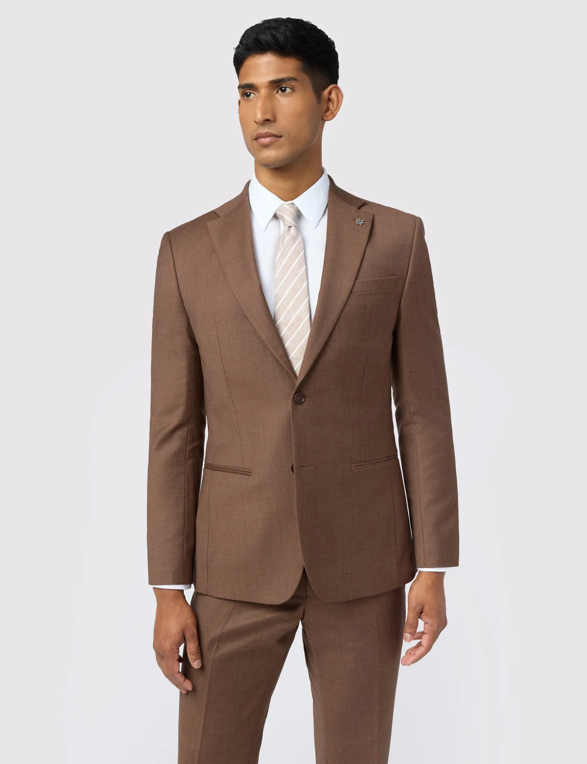 Licensee Baird Group Anzüge & Maßanfertigungen|Arbeitskleidung<Slim-Fit-Anzugjacke aus Flanellwolle