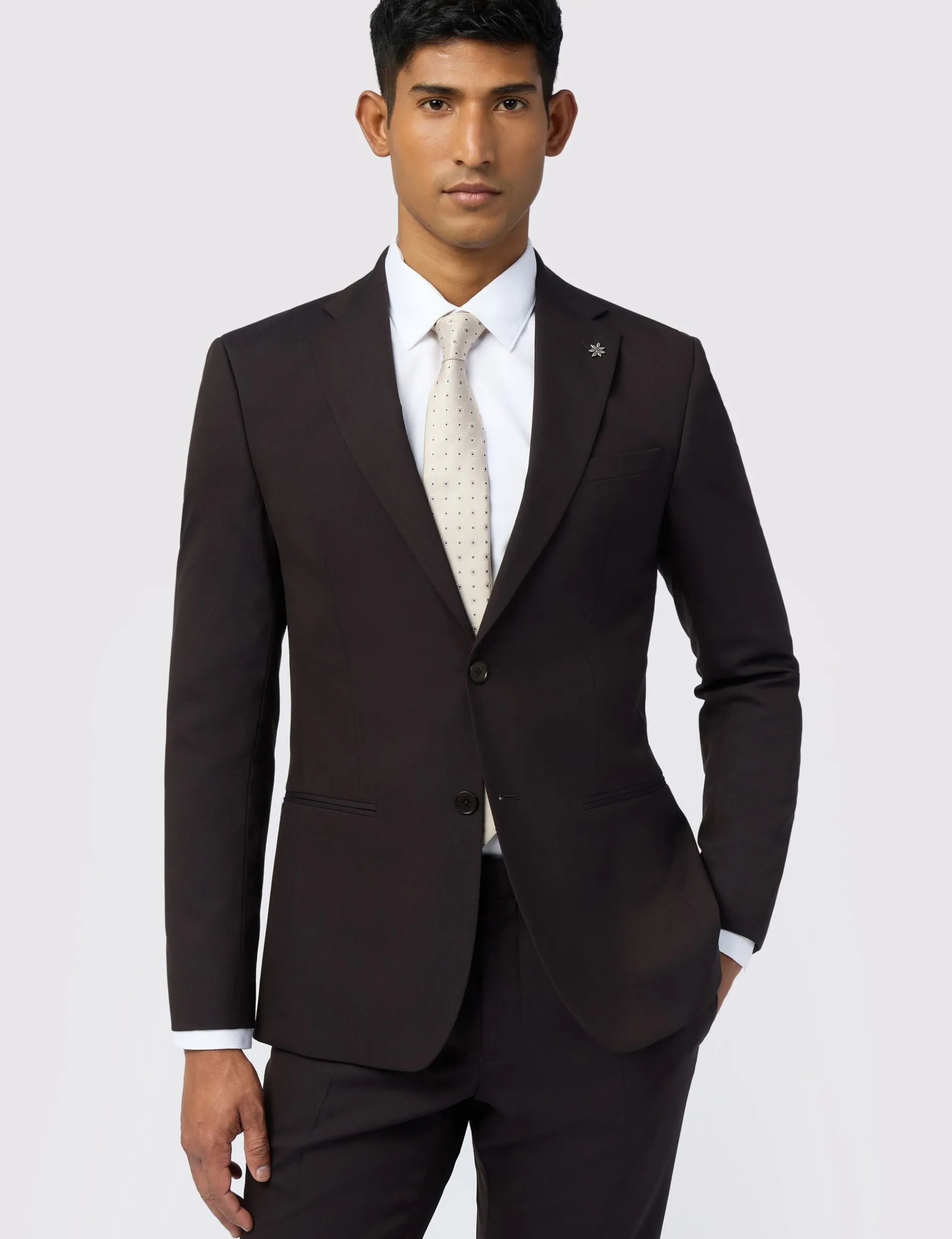 Licensee Baird Group Anzüge & Maßanfertigungen|Arbeitskleidung<Slim-Fit-Anzugjacke aus nfarbenem Wollmischgewebe