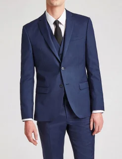 Licensee Baird Group Anzüge & Maßanfertigungen|Blazers<Slim-Fit-Anzugjacke aus Twillwolle