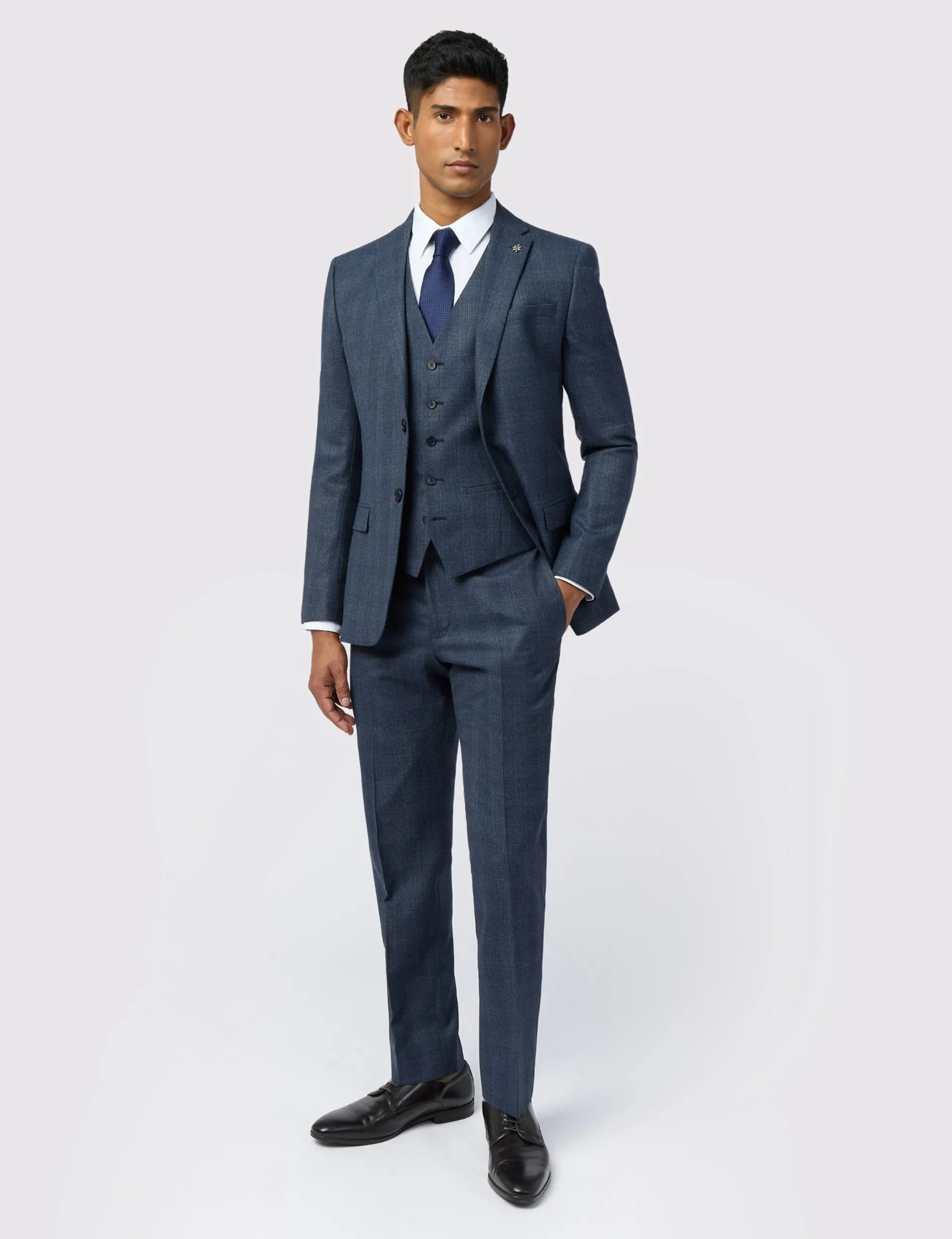 Licensee Baird Group Anzüge & Maßanfertigungen|Arbeitskleidung<Slim-Fit-Anzugjacke mit Ton-in-Ton-Karo
