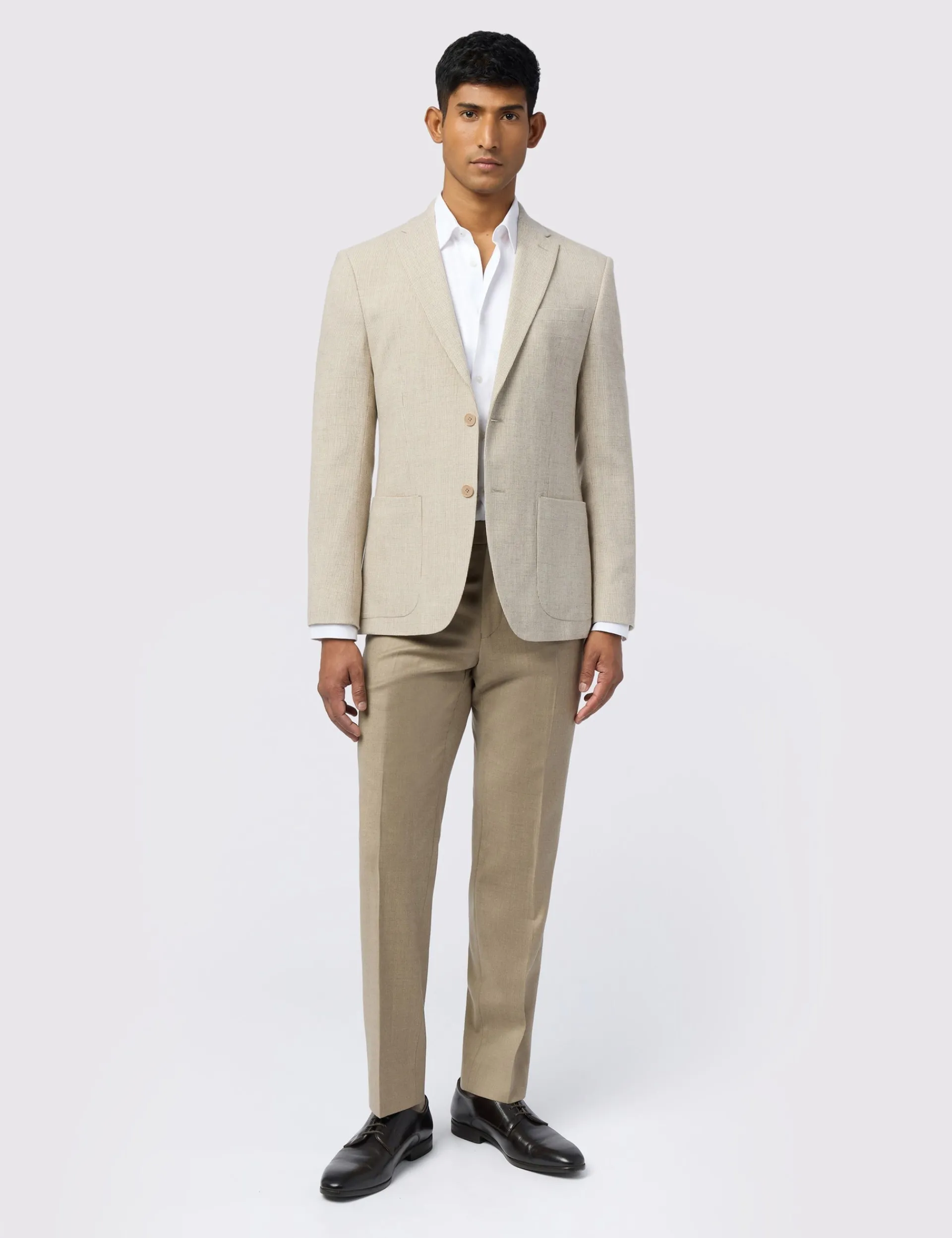 Herren Licensee Baird Group Luxusgeschenke Für Herren|Arbeitskleidung<Slim-Fit-Blazer aus feinstem Wollmischgewebe mit Mikro-Karo-Muster