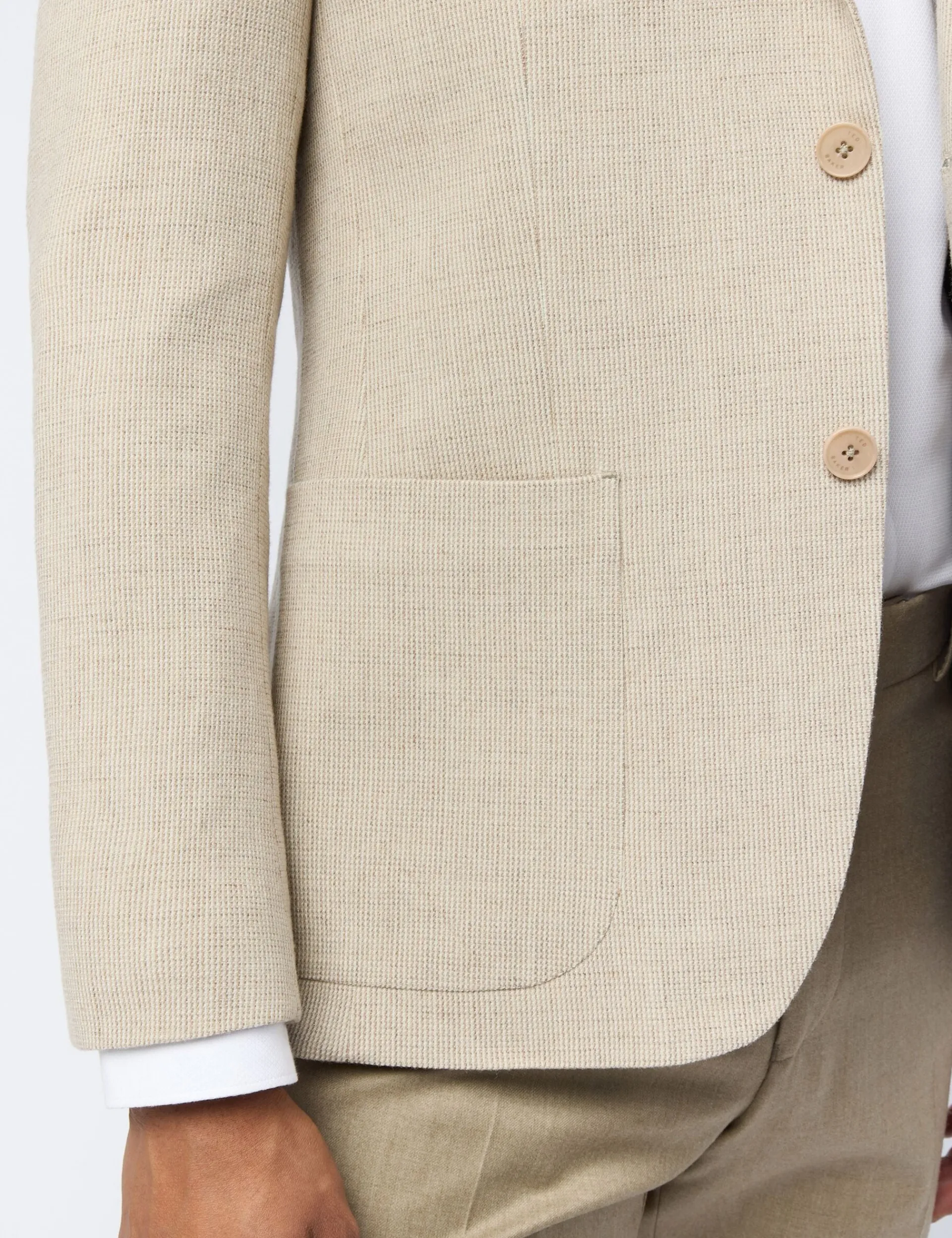 Herren Licensee Baird Group Luxusgeschenke Für Herren|Arbeitskleidung<Slim-Fit-Blazer aus feinstem Wollmischgewebe mit Mikro-Karo-Muster