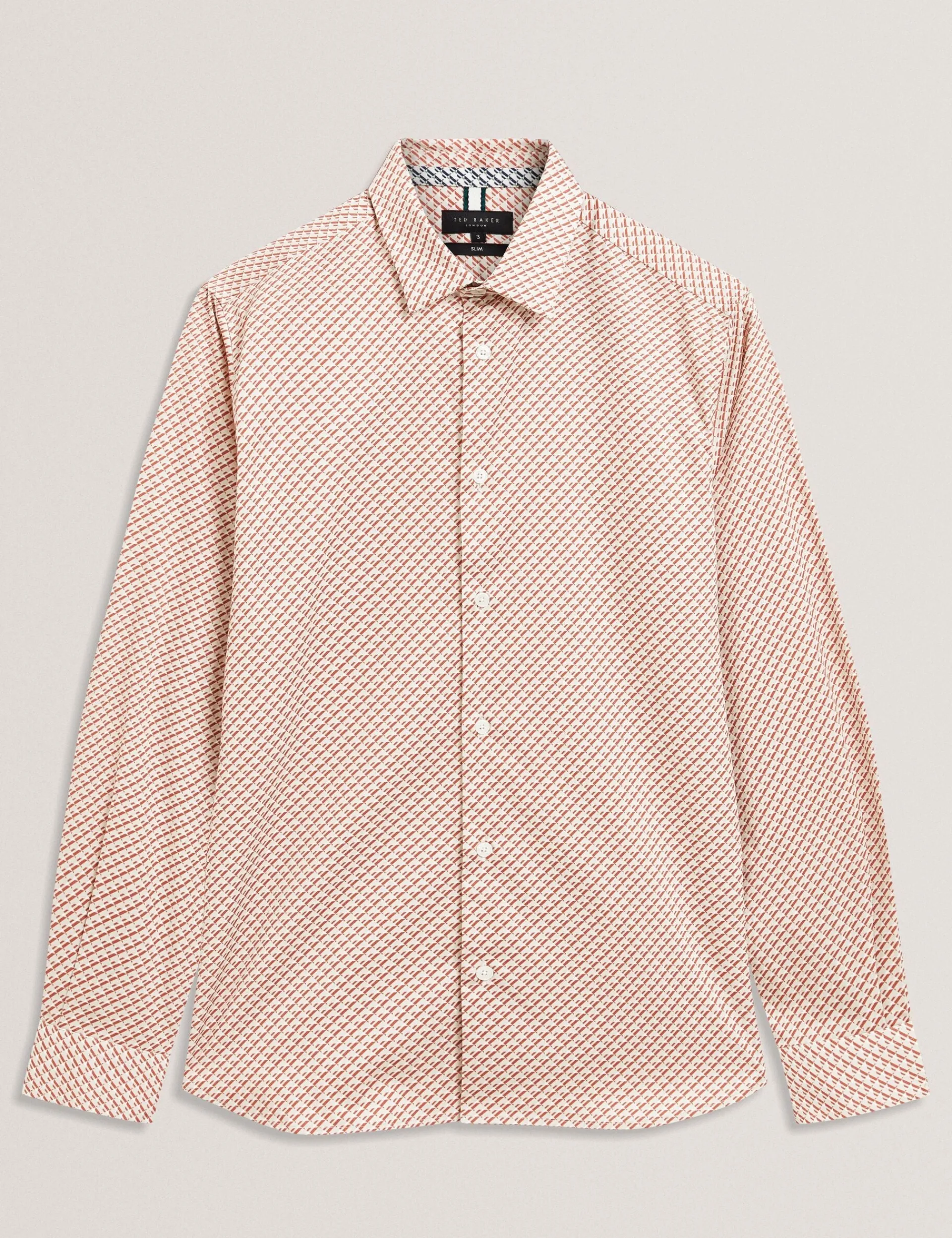 New Lobster Limited Breezy Blues Bearbeiten|Shirts<Slim Fit Tonal Geo Stretch Baumwollhemd