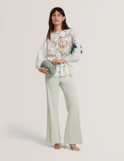 New Lobster Limited Oberteile & Blusen|Neue Frühlingsblumen<Soft Blooms Puff Sleeve Peplum Top
