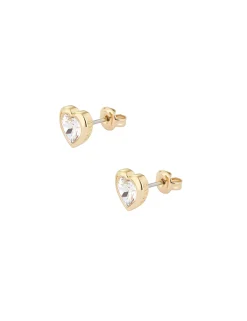 Damen Licensee Simon Harrison Damenschmuck|Sämtliches Zubehör<Solitär-Ohrstecker in Herzform mit Kristall