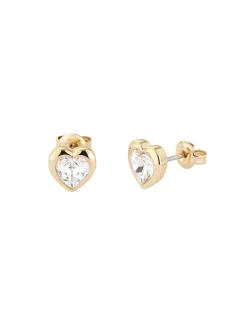 Damen Licensee Simon Harrison Damenschmuck|Sämtliches Zubehör<Solitär-Ohrstecker in Herzform mit Kristall