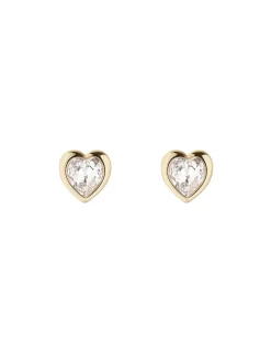 Damen Licensee Simon Harrison Damenschmuck|Sämtliches Zubehör<Solitär-Ohrstecker in Herzform mit Kristall