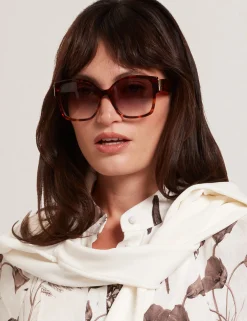 Licensee Mondottica Sämtliches Zubehör|Sonnenbrille<Sonnenbrille mit übergroßen quadratischen Hardware-Details