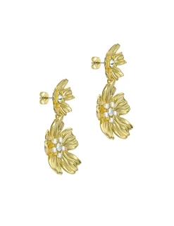 Damen Licensee Simon Harrison Damenschmuck|Sämtliches Zubehör<Statement-Ohrhänger mit ener Blumenform