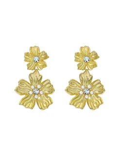 Damen Licensee Simon Harrison Damenschmuck|Sämtliches Zubehör<Statement-Ohrhänger mit ener Blumenform