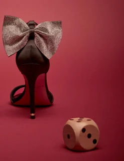 Damen New Lobster Limited Absätze|Luxusgeschenke Für Damen<Strass-Schleifen-Satin-Stiletto-Sandalen