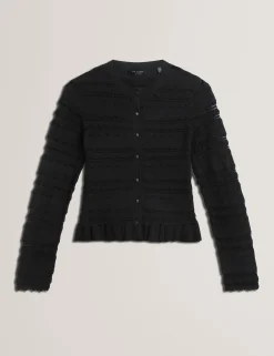 New Lobster Limited Anzüge & Zweiteiler|Oberteile & Blusen<Strickjacke mit Rüschenbesatz