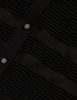 New Lobster Limited Anzüge & Zweiteiler|Oberteile & Blusen<Strickjacke mit transparentem Einsatz, schmal geschnitten