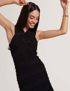 New Lobster Limited Festliche Kleidung|Kleider<Strick-Midikleid mit Muschelsaum und Neckholder
