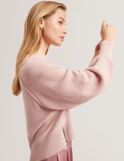 New Lobster Limited Oberteile & Blusen|Pullover & Strickjacken<Strickpullover aus Merinowolle mit Ballonärmeln