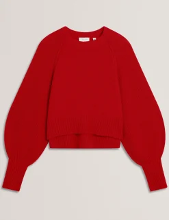 New Lobster Limited Oberteile & Blusen|Pullover & Strickjacken<Strickpullover aus Merinowolle mit Ballonärmeln