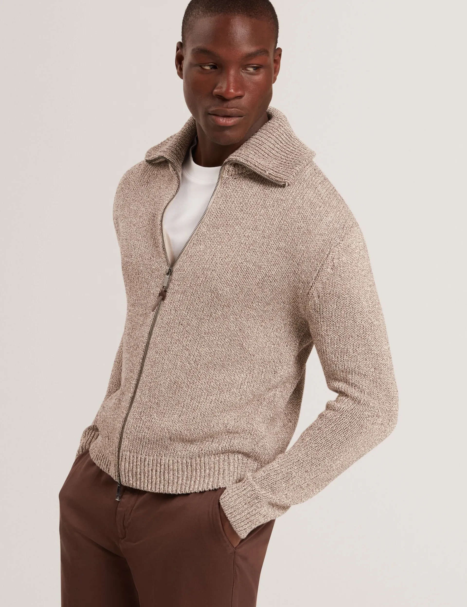 Herren New Lobster Limited Luxusgeschenke Für Herren|Sweatshirts & Kapuzenpullover<Strickpullover mit Reißverschluss aus verdrilltem Garn