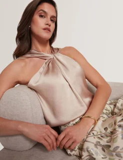 New Lobster Limited Oberteile & Blusen|Golden Hour<Stricktop mit Drehkragen