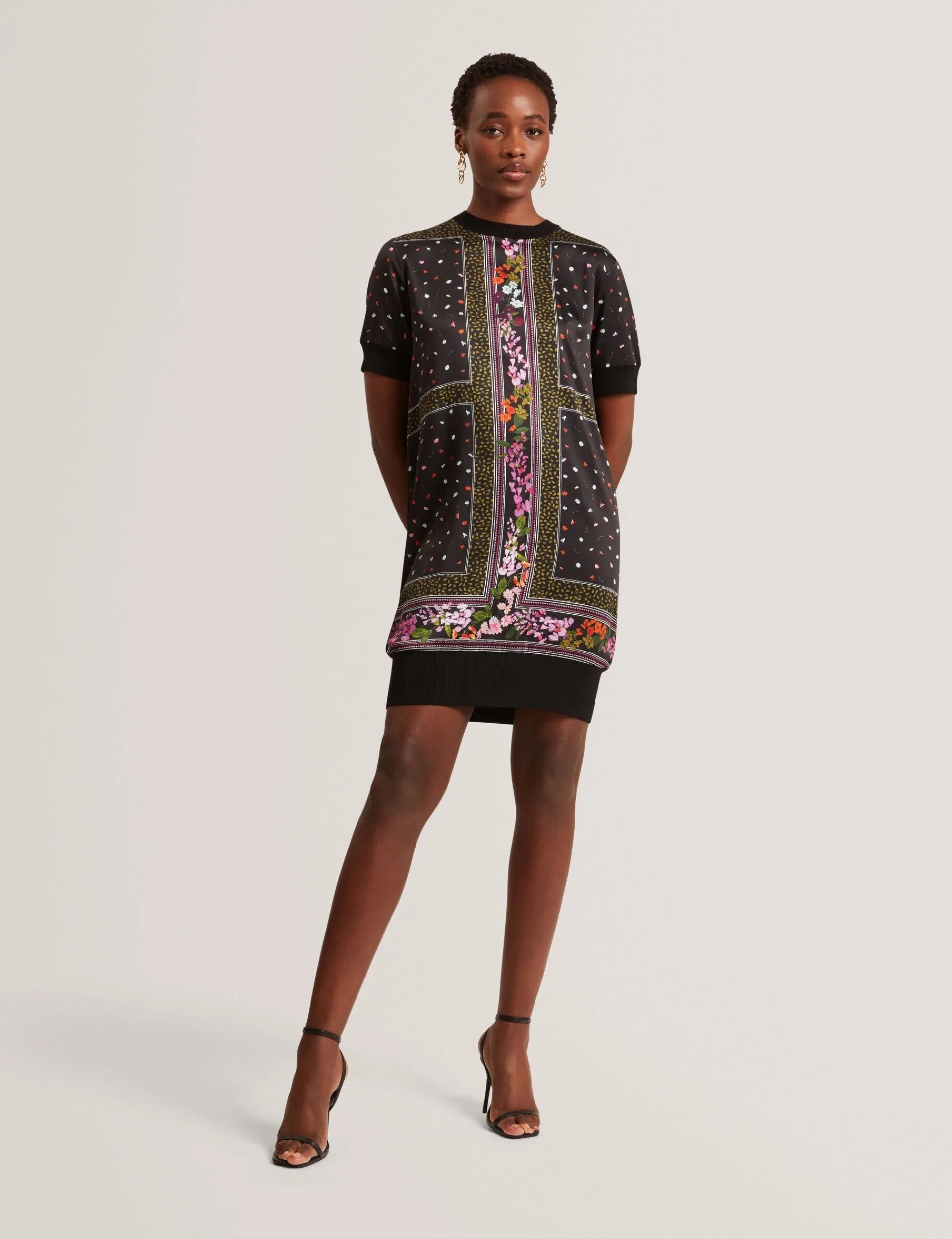 New Lobster Limited Kleider<Strick-T-Shirt-Kleid mit Schalprint vorne
