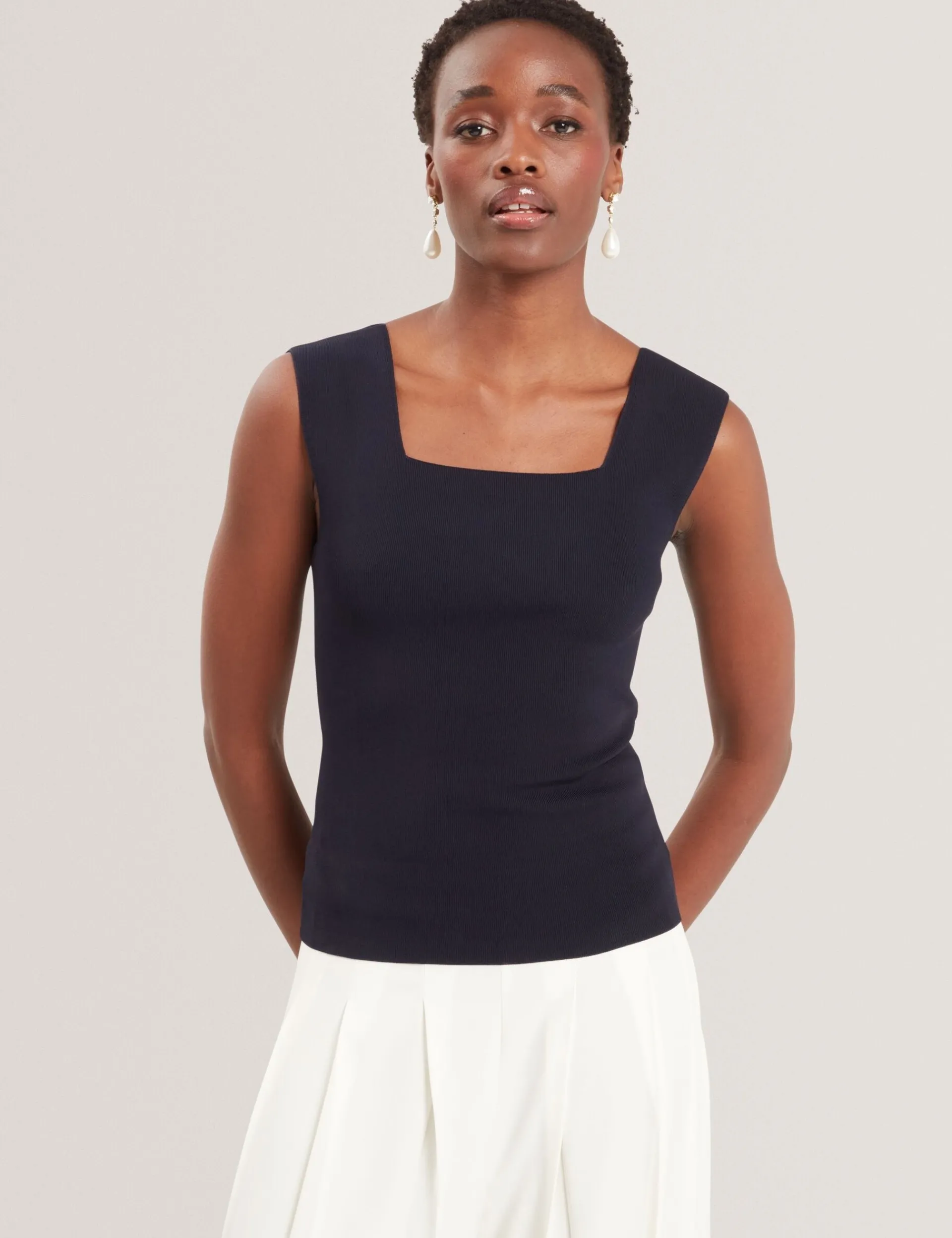 New Lobster Limited Oberteile & Blusen<Strickweste mit eckigem Ausschnitt