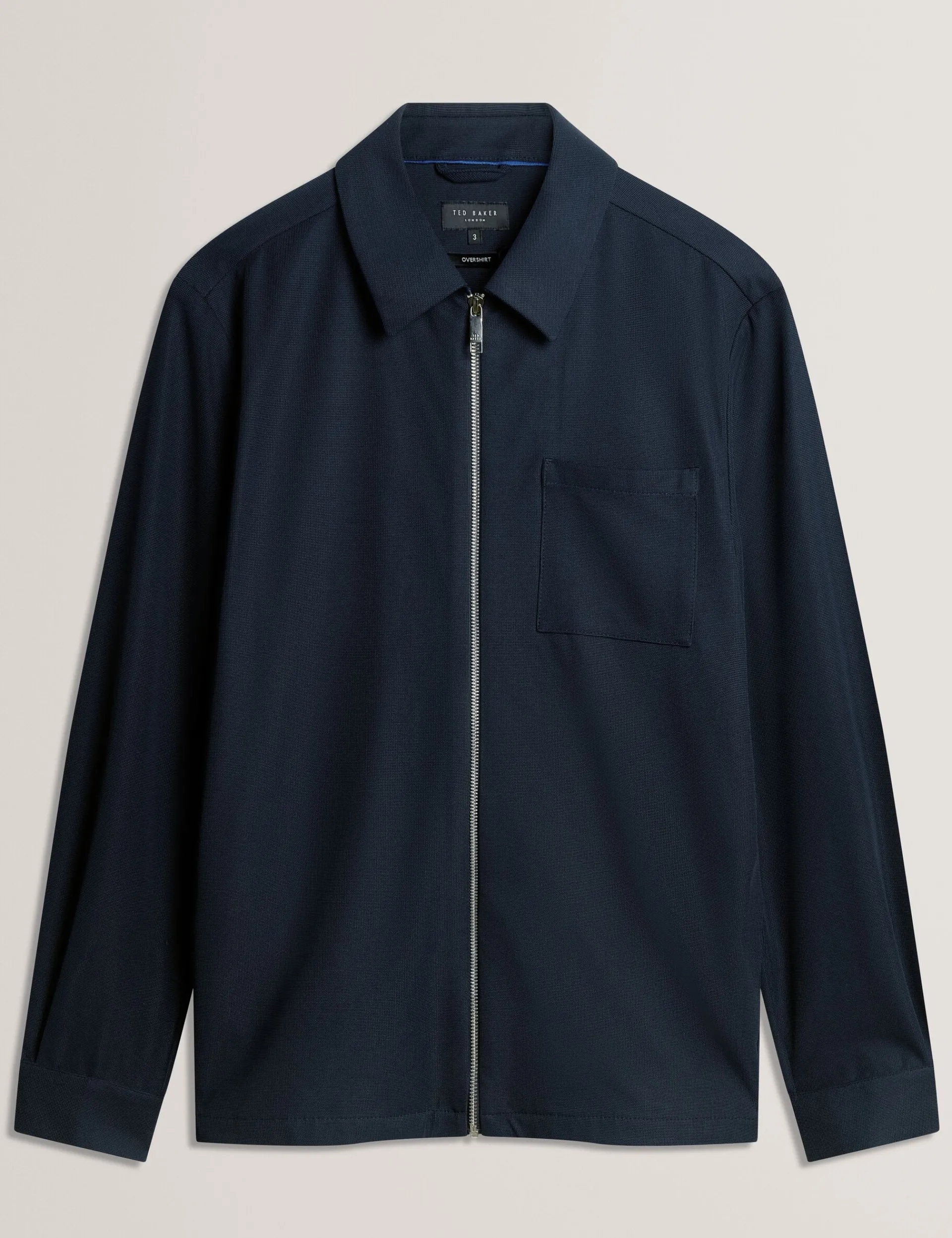 New Lobster Limited Breezy Blues Bearbeiten|Mäntel Und Jacken<Strukturierte Overshirt-Jacke mit Reißverschluss