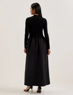 New Lobster Limited Kleider<Strukturiertes Maxikleid mit gestricktem Oberteil
