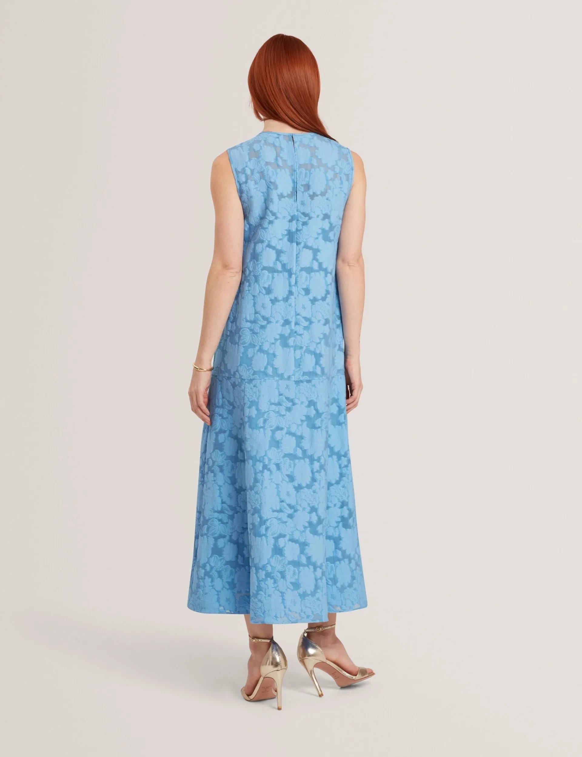 New Lobster Limited Festliche Kleidung|Die Hochzeitsredaktion<Strukturiertes, ärmelloses Midikleid mit tiefer Taille