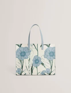 New Lobster Limited Tragetaschen|Neue Frühlingsblumen<Tasche mit Blumenmuster (breite Ausführung)