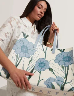 New Lobster Limited Tragetaschen|Neue Frühlingsblumen<Tasche mit Blumenmuster (breite Ausführung)