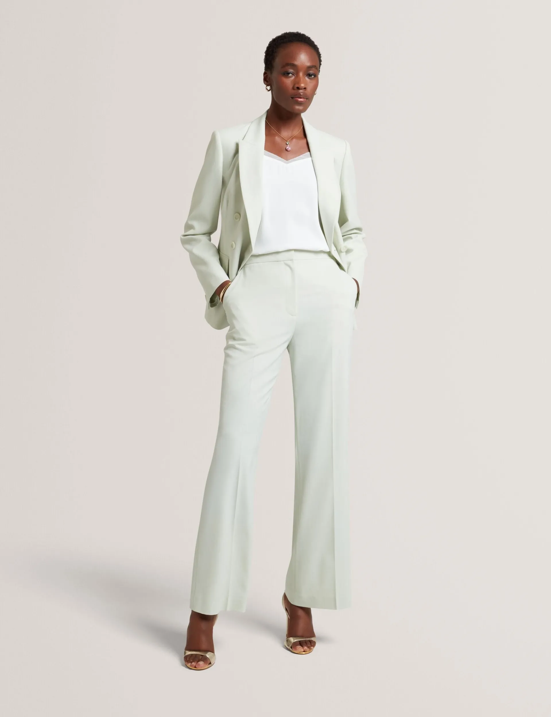 New Lobster Limited Festliche Kleidung|Oberteile & Blusen<Trägertop mit Chiffondetails und V-Ausschnitt