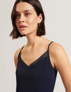 New Lobster Limited Festliche Kleidung|Oberteile & Blusen<Trägertop mit Chiffondetails und V-Ausschnitt