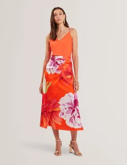 New Lobster Limited Festliche Kleidung|Oberteile & Blusen<Trägertop mit Chiffondetails und V-Ausschnitt
