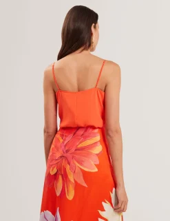 New Lobster Limited Festliche Kleidung|Oberteile & Blusen<Trägertop mit Chiffondetails und V-Ausschnitt