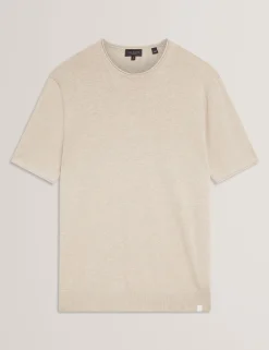 New Lobster Limited Im Trend: Gestrickte Tops|Oberteile & T-Shirts<T-Shirt aus Leinenmischgewebe mit gerolltem Saum